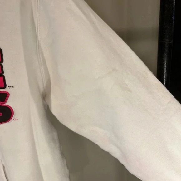 Kansas State Wildcats White Hoodie With Pink And Purple Lettering Kids Medium - Picture 1 of 9